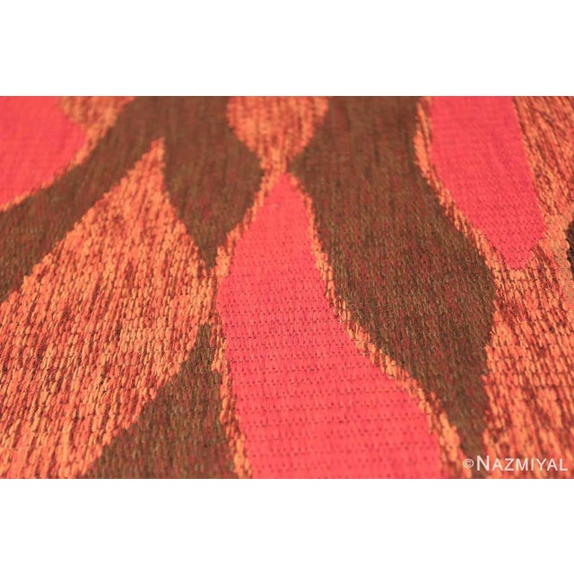 Mid 20th Century Nazmiyal Collection Mid Century Modern Double Sided Swedish Kilim Rug For Sale - Image 5 of 6