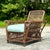 Boho Chic Vintage Coastal Palecek President’s Stick Rattan Lounge Chair For Sale - Image 3 of 9