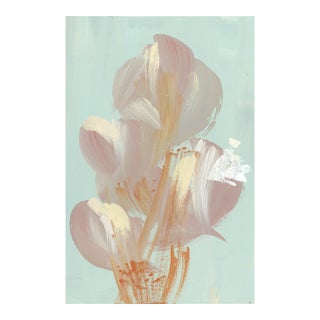 Soft Modernist Abstract Floral Original Painting For Sale