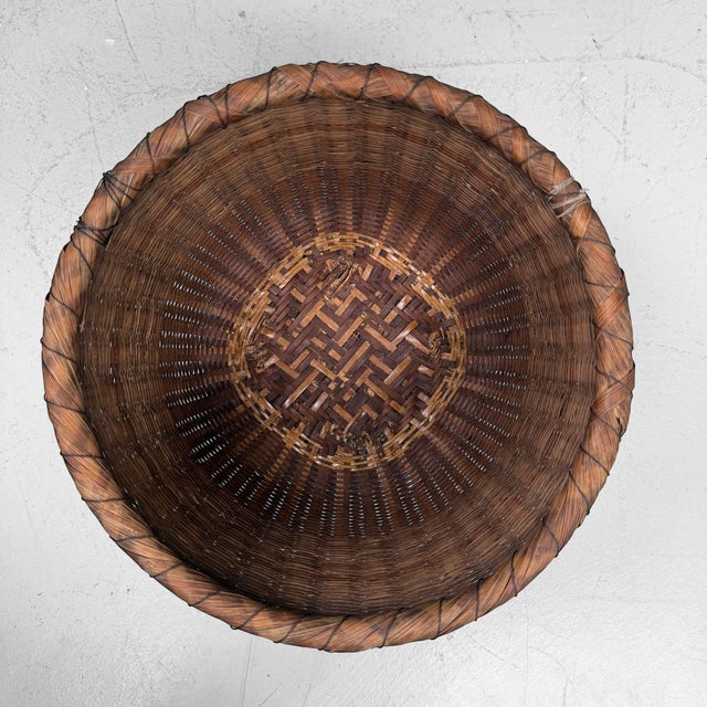 Vintage Japanese Bamboo Baskets, 1960s, Set of 2 For Sale - Image 12 of 16