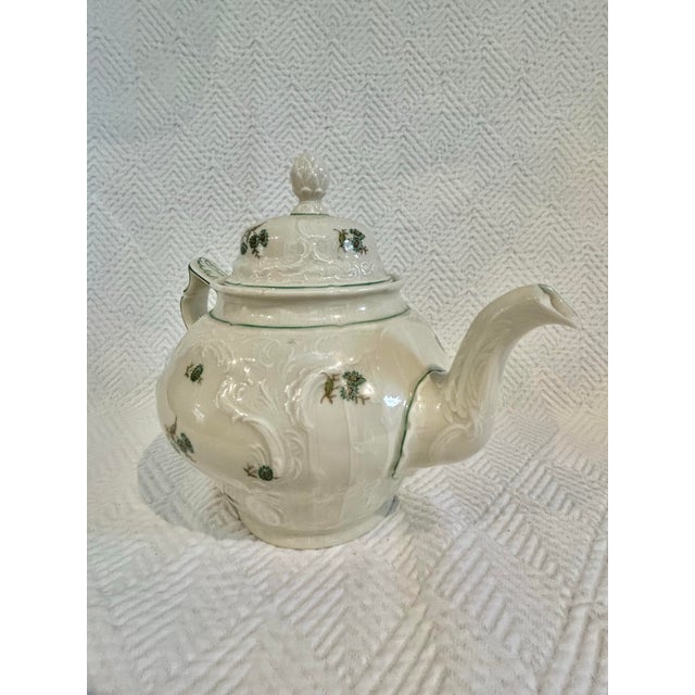 Rustic European 1950’s Rosenthal Sanssouci Porcelain “Moss Rose” Tea Pot For Sale - Image 3 of 12