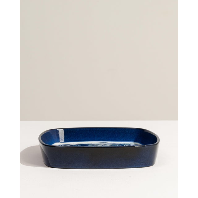 1960s Denmark Blue Ceramic Decorative Bowl For Sale - Image 14 of 18