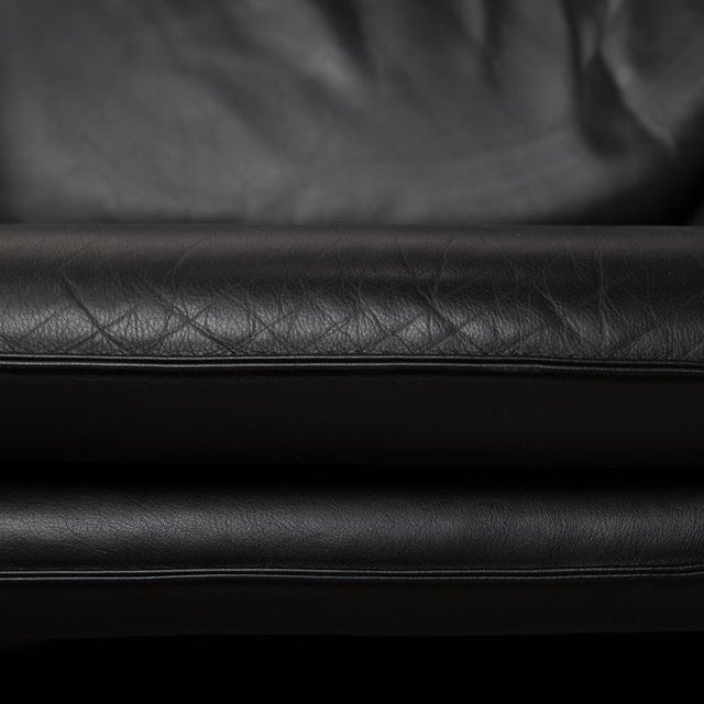 Black Leather Atlanta Two-Seater Sofa by Lauser For Sale - Image 4 of 10