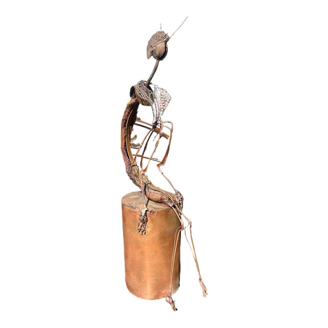 1960s Brutalist Copper Sculpture For Sale
