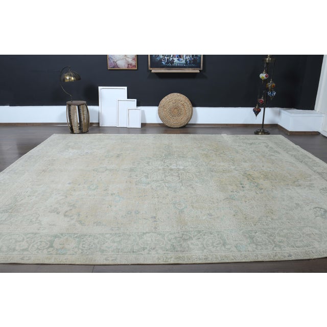 1970s Vintage Persian Handknotted Wool Brown Oversize Area Rug For Sale - Image 11 of 11