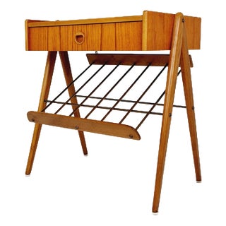 Mid-Century Danish Teak Bedside Table For Sale