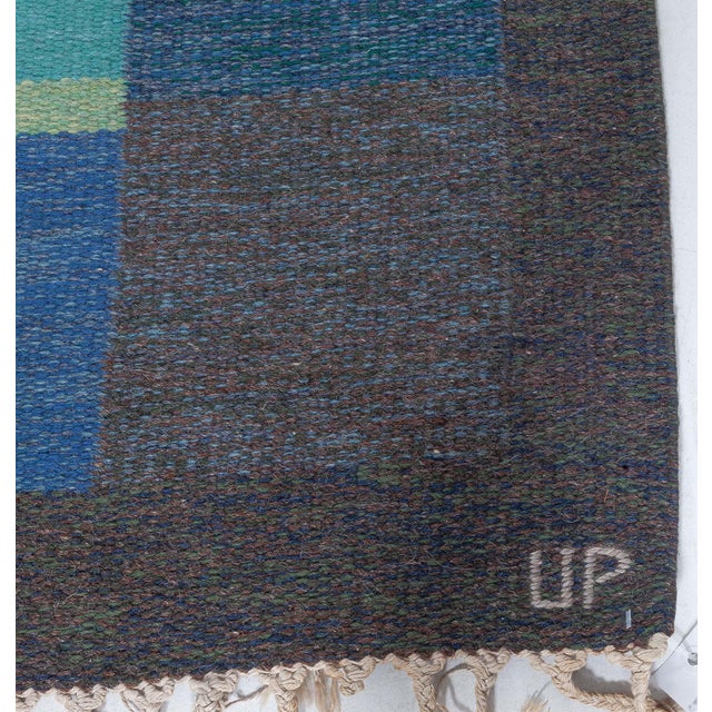 Mid 20th Century Doris Leslie Blau Mid-20th Century Swedish Flat Woven Rug by Ulla Pakdal For Sale - Image 5 of 9