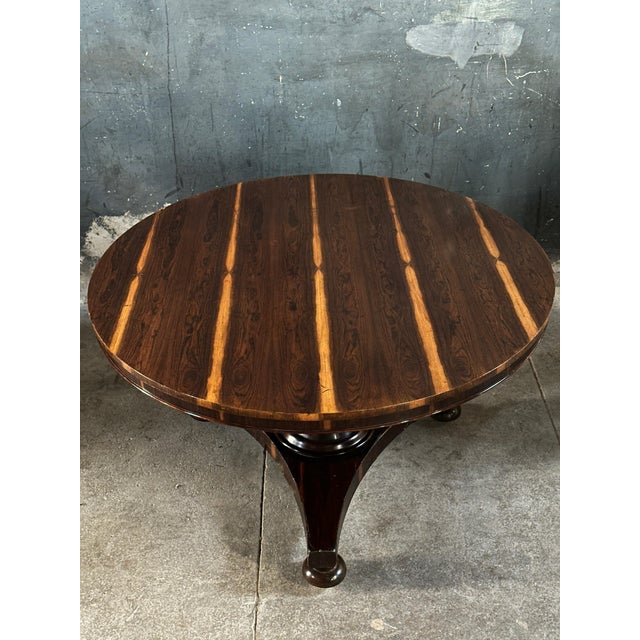 Traditional 19th Century English Regency Rosewood Tilt Top Center Table For Sale - Image 3 of 10