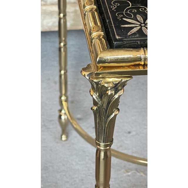 French Maison Bagues Bronze & Lacquer Coffee Table For Sale - Image 16 of 16