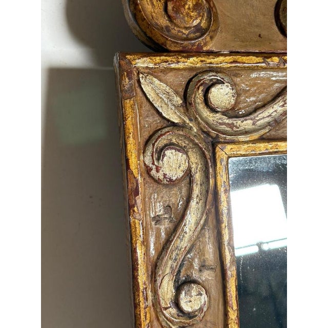 Patinated Wood Mirror, France, 20th Century For Sale - Image 4 of 9