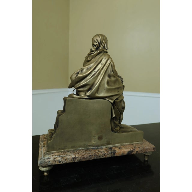 Metal Vintage Solid Bronze Sculpture of Madonna & Children For Sale - Image 7 of 10