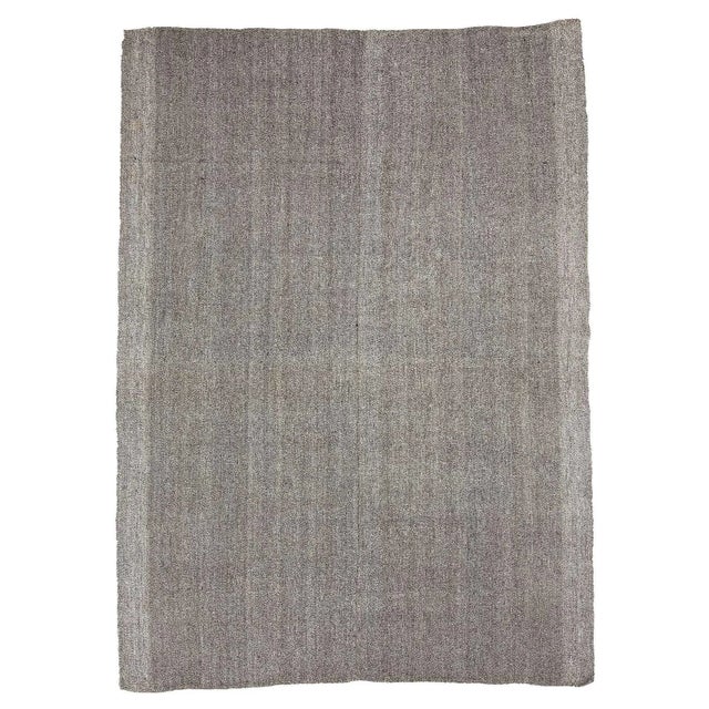 Textile Gray Modern Vintage Kilim Rug For Sale - Image 7 of 7