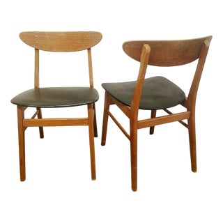 Vintage Danish Model 210 Chairs in Teak from Farstrup Møbler, 1950s, Set of 2 For Sale