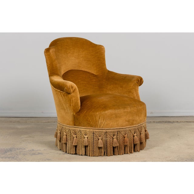 Wood 19th Century French Napoleon III Armchairs W/ Golden Ochre Mohair - A Pair For Sale - Image 7 of 18