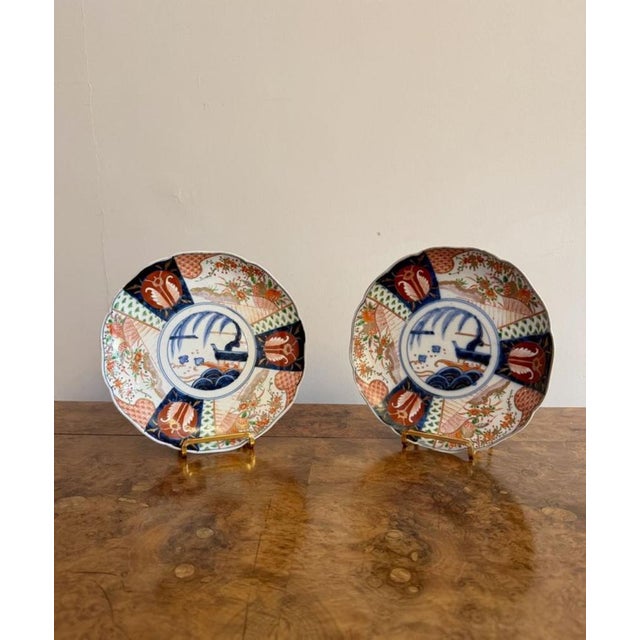 1900 - 1909 Antique Japanese Imari Plates, 1900s, Set of 2 For Sale - Image 5 of 5