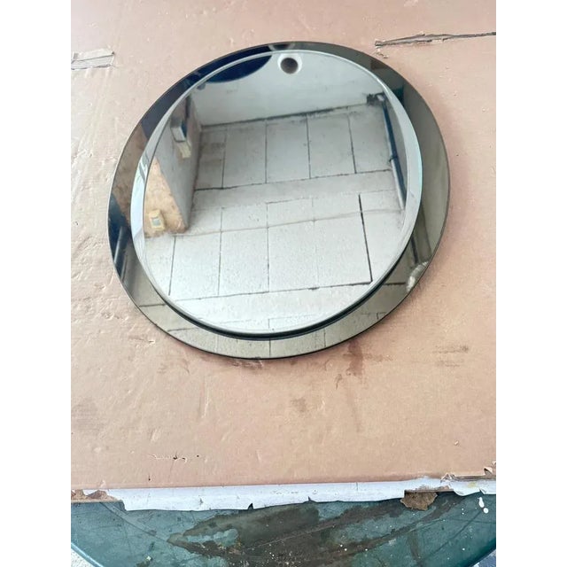 Italian Oval Mirror by Antonio Lupi by Crystal Luxor, 1970s For Sale - Image 4 of 11