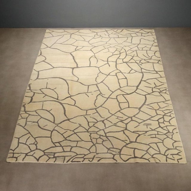 Cretto Rug in Wool from Sartori, Italy For Sale - Image 3 of 8