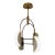 Arteriors Modern Brass and Opal Glass Roll Chandelier For Sale