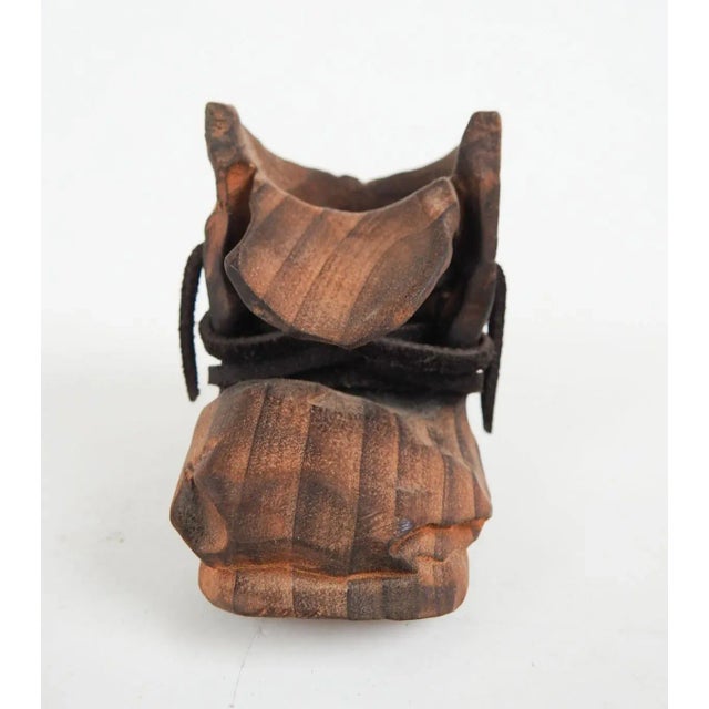 1970s Small Vintage Duke Moore Folk Art Boot Wood Carving For Sale - Image 5 of 9