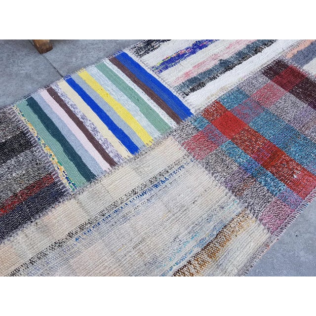 Mid 20th Century Turkish Handknotted Kilim Runner For Sale - Image 6 of 10