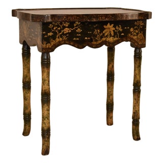 Circa 1960's Chinoiserie Side Table From England For Sale