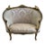 Italian Style Antique White Tufted Sofa For Sale