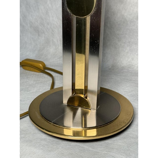 1960s Hollywood Regency Brass and Steel Table Lamp, Germany, 1960s For Sale - Image 5 of 16