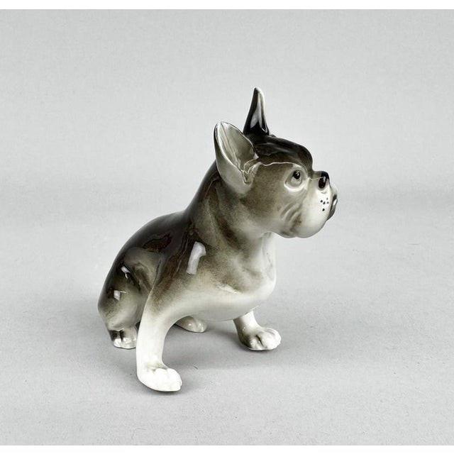 French Bulldog Figurine in Porcelain from Royal Dux, 1960s For Sale - Image 4 of 10
