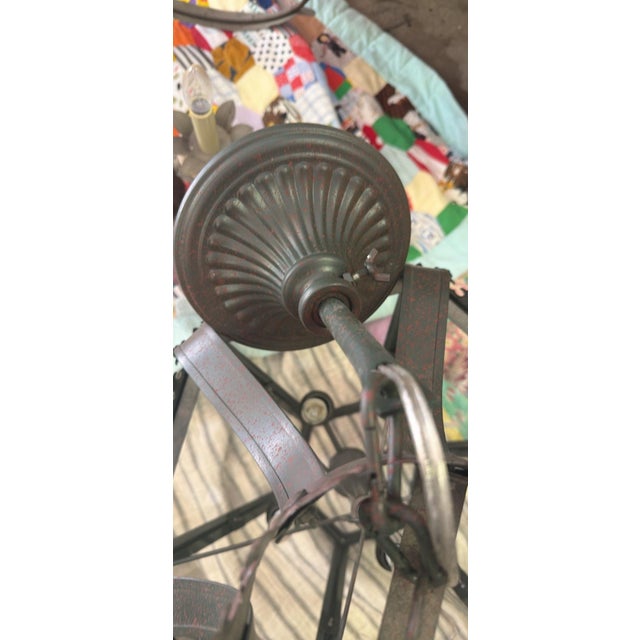 Vintage-Inspired Black Iron Lantern Chandelier For Sale In Denver - Image 6 of 7