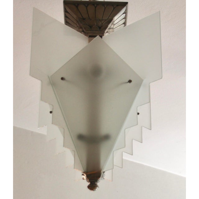 French Art Deco Pendant Lamp, 1930s For Sale - Image 9 of 9