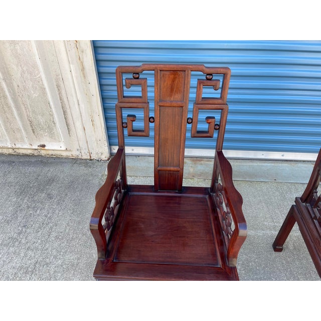 George Zee Rosewood Ming Style Lounge Chairs | Chairish