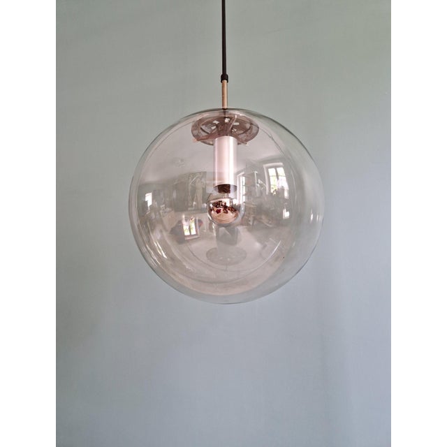 Space Age Pendant Light in Smoked Glass by Glashütte Limburg, 1970 For Sale - Image 16 of 16