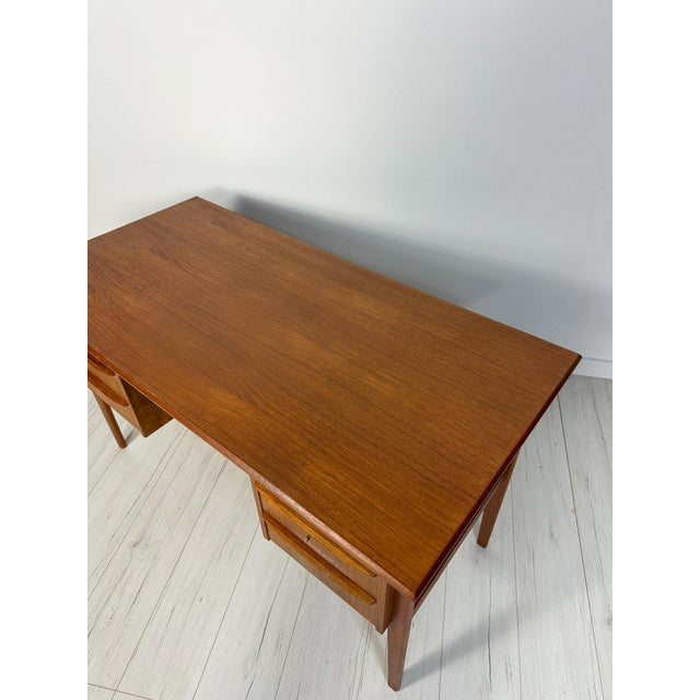 Vintage Danish Teak Writing Desk, 1960s For Sale - Image 9 of 14