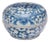 Chinese Blue & White Double Happiness Box, C. 1900 For Sale