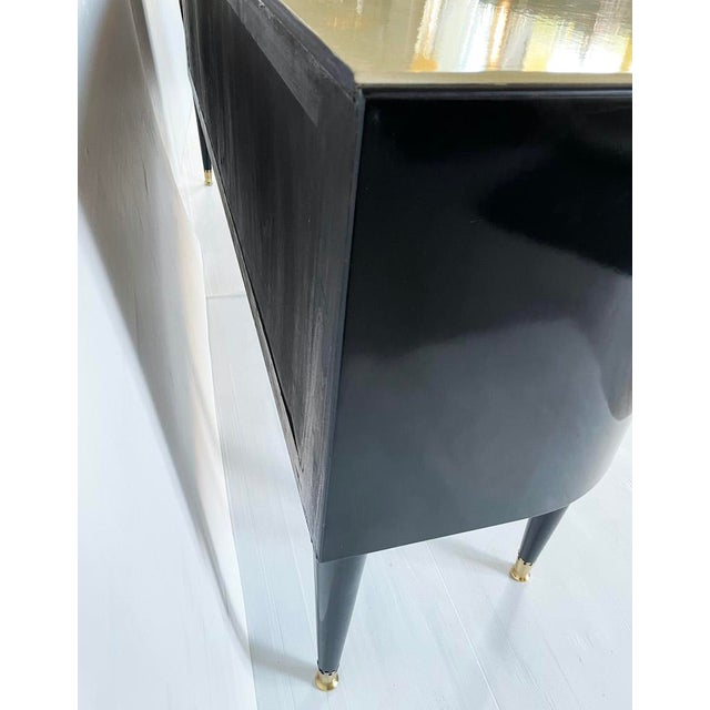 Mid-Century Chest of Drawers in Lacquered Wood and Parchment, 1950 For Sale - Image 16 of 18