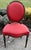 Vintage Set of Four Carved & Inlaid Regency Style Rounded Back Red Side Chairs For Sale - Image 10 of 13