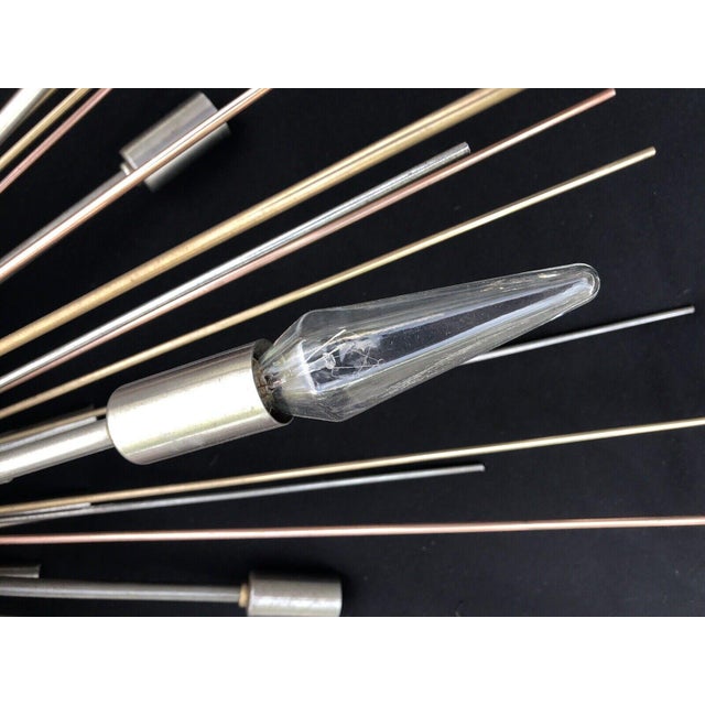 1980s 1980s Lou Blass 16 Light Mixed Metal Round Supernova Chandelier For Sale - Image 5 of 6