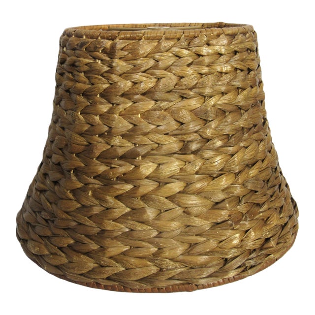 Mid 20th Century Hyacinth Woven Lamp Shade For Sale