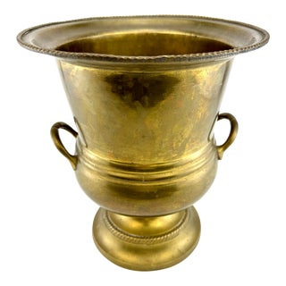 1960s Vintage Mid Century Brass Champagne Bucket For Sale