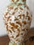 Vintage Hand-Painted Italian Style Ceramic Table Lamp With Ochre Scrollwork & Celadon Green Accents For Sale - Image 11 of 11