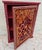 Hand Painted Moroccan Medicine Cabinet / Wall Shelf / Ruby Red Zouak For Sale - Image 4 of 6