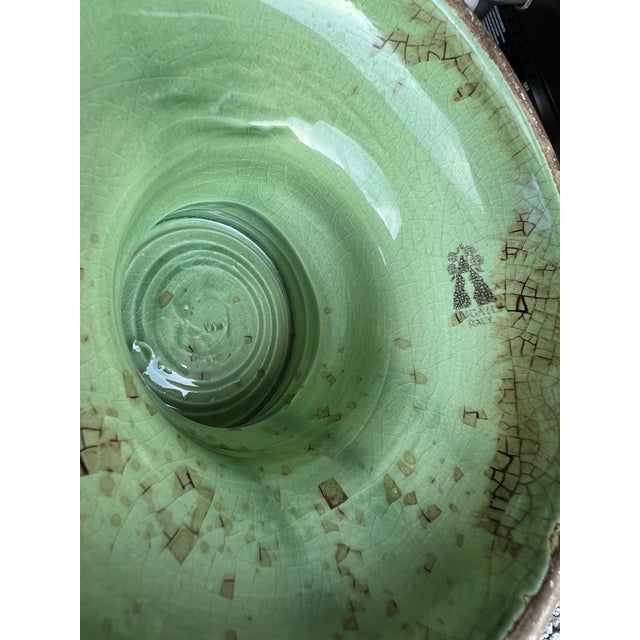 Ceramic 1980s Green Urn Vase For Sale - Image 7 of 7