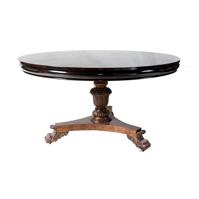 Wood Regency Revival Centre Table in Mahogany For Sale - Image 7 of 8