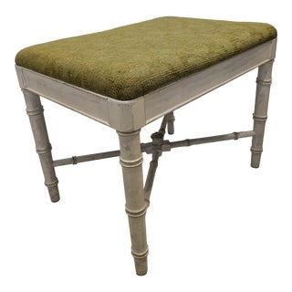 Vintage Faux Bamboo Bench For Sale
