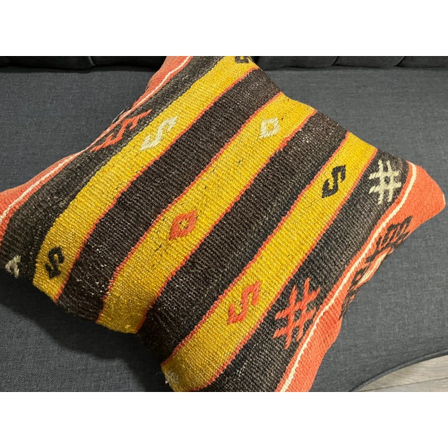 Decorative Pillow Cover Made from Vintage Kilim For Sale - Image 9 of 10