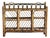 Vintage Mid Century Burnt Bamboo Shelf Hanging Wall Shelf Display Rack Etagere For Sale