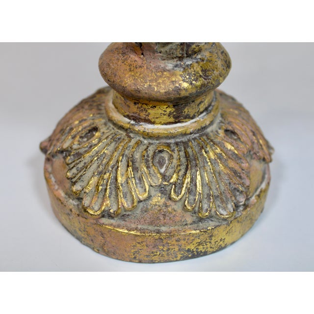 Vintage French Golden Gilt Resin Finial For Sale - Image 4 of 9