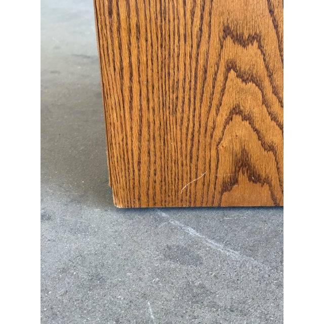1980s Vintage Oak Nightstand - Single For Sale - Image 10 of 10