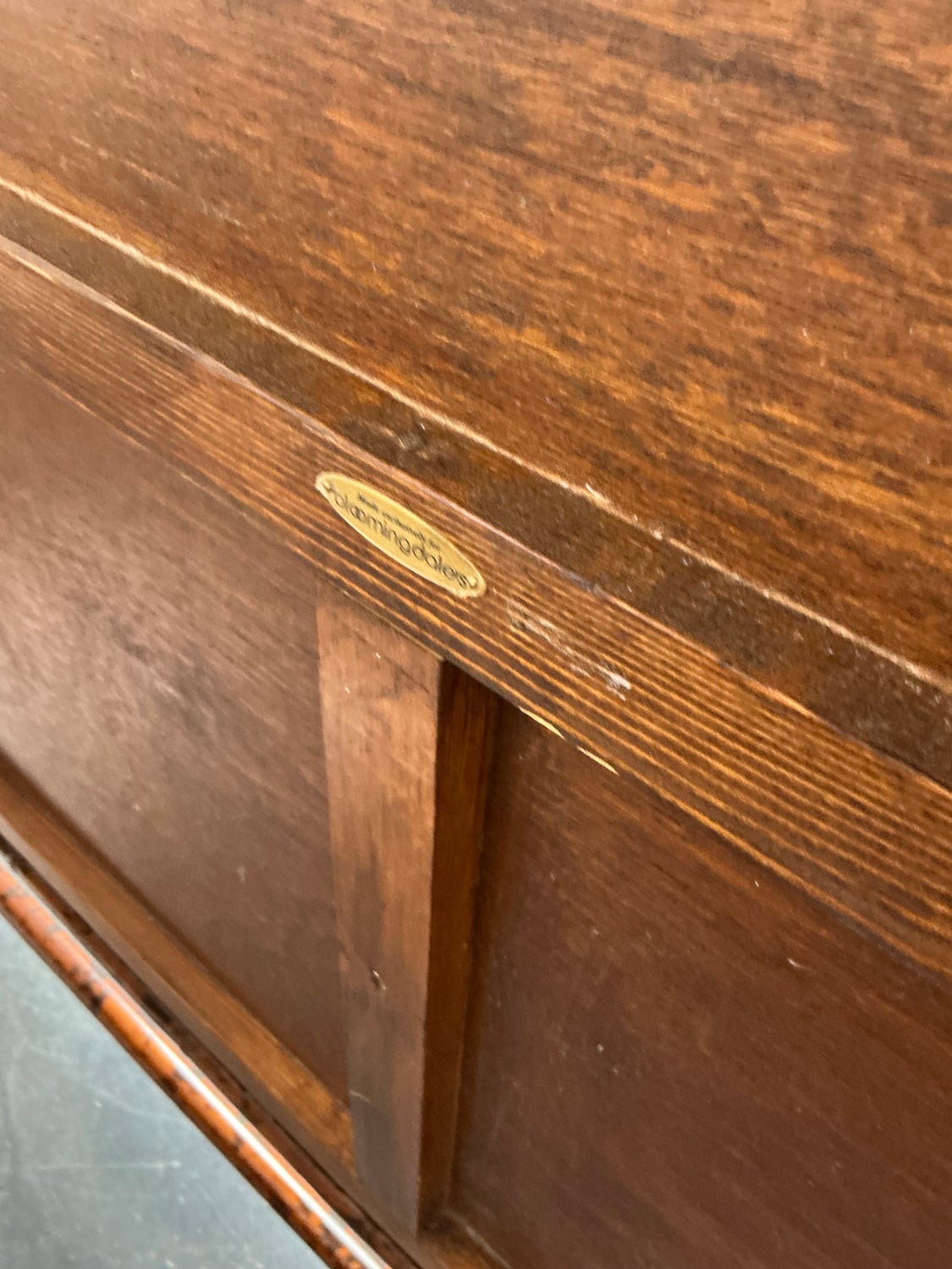 Vintage Boho Bloomingdale’s Burnt Bamboo King Bed - Side view