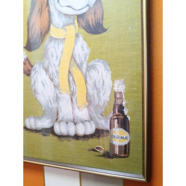English Vintage Needlepoint Spaniel Whimsical Framed Dog Wall Art For Sale - Image 3 of 6